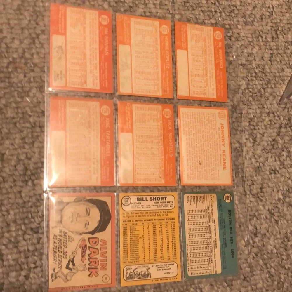 1960s Baseball Cards Red Sox Senators Colts Cardinals Indians As Pirates Topps